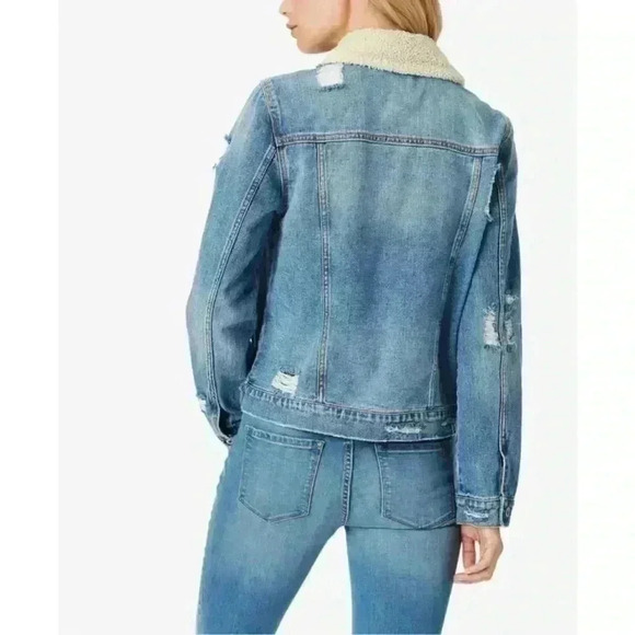 Jessica Simpson Womens Distressed Jean Jacket blue XS - Picture 2 of 6